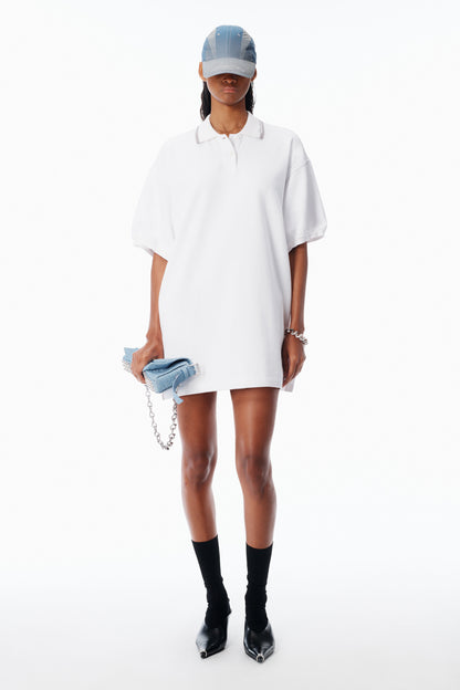 T By Alexander Wang Relaxed mini polo dress