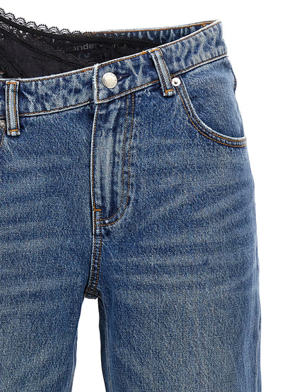 'Dip Side Lace Undie' jeans Jeans