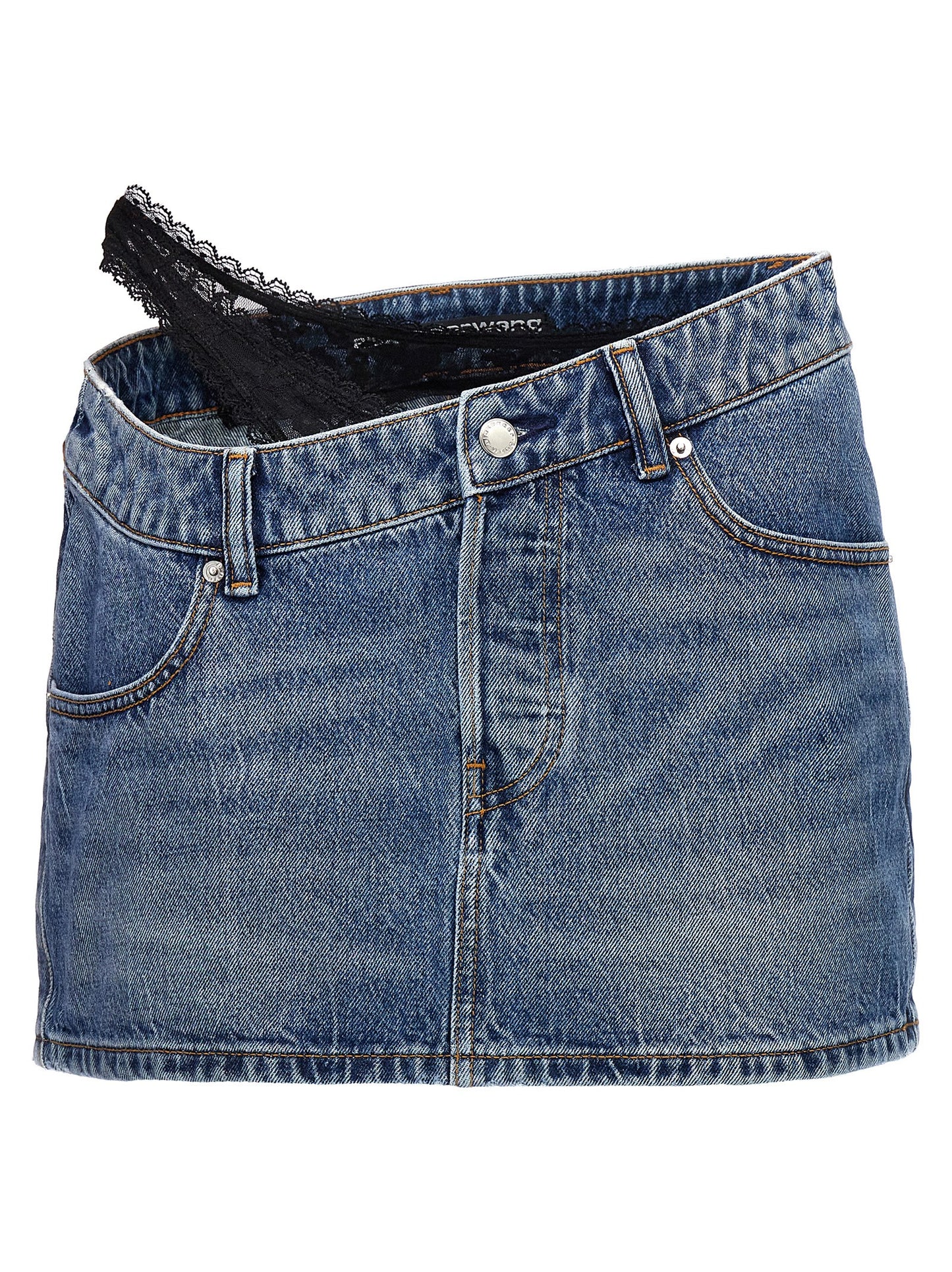 'Dip Side Lace Undie' mini skirt Skirts