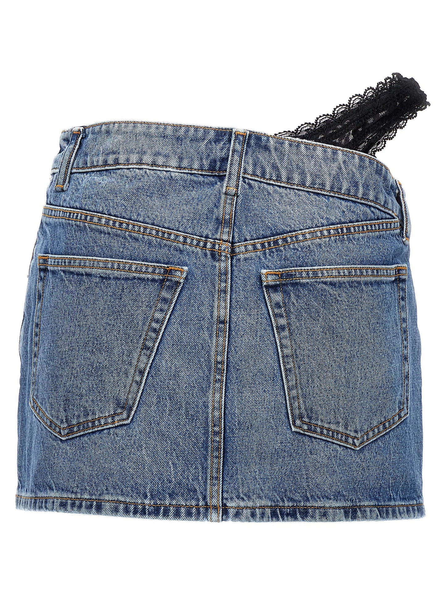 'Dip Side Lace Undie' mini skirt Skirts