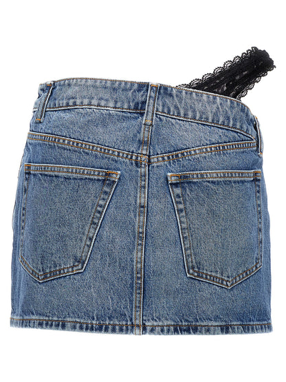 'Dip Side Lace Undie' mini skirt Skirts