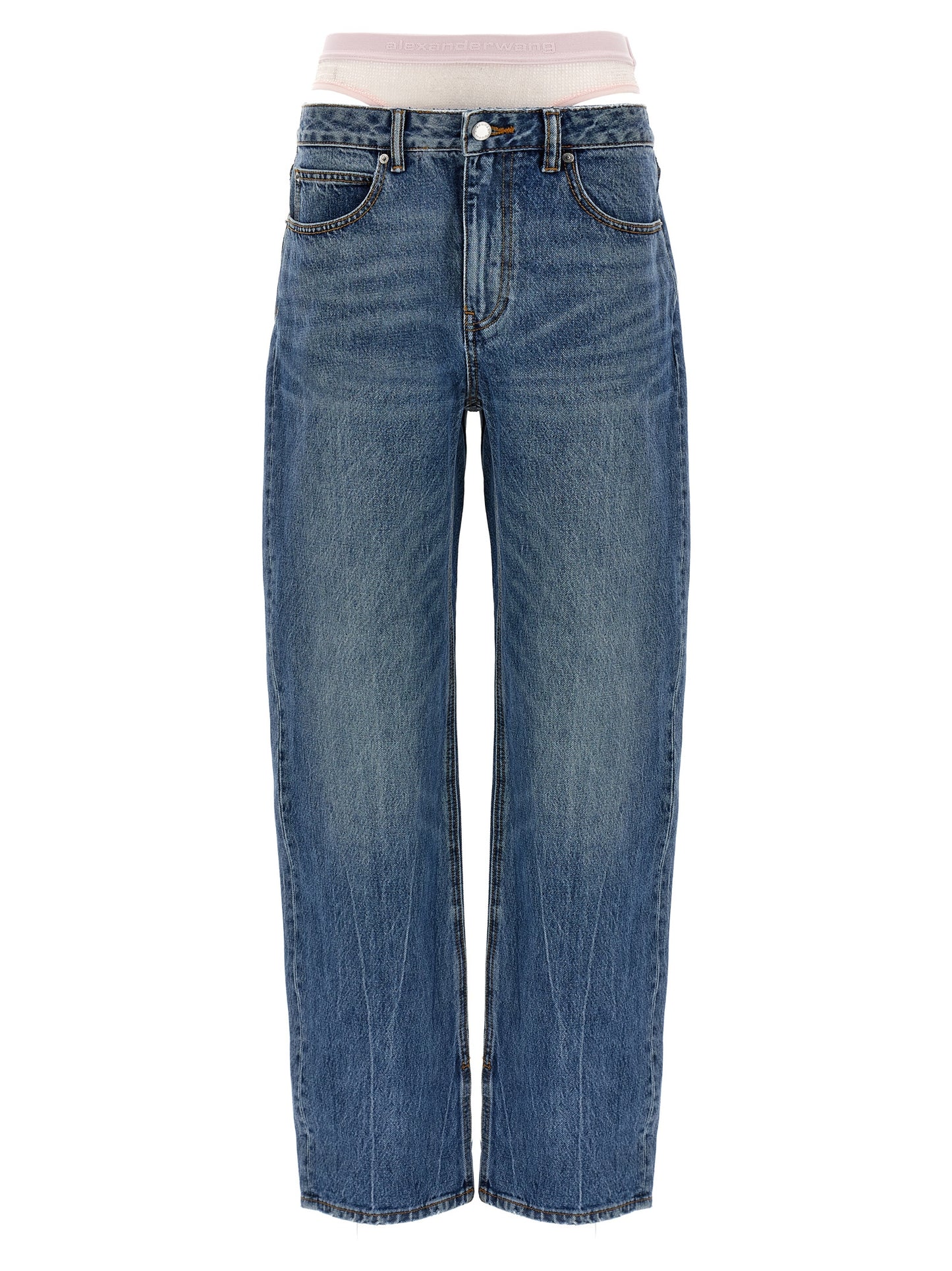 'Slit Hem Prestyle Hotfix Mesh Undie' jeans Jeans