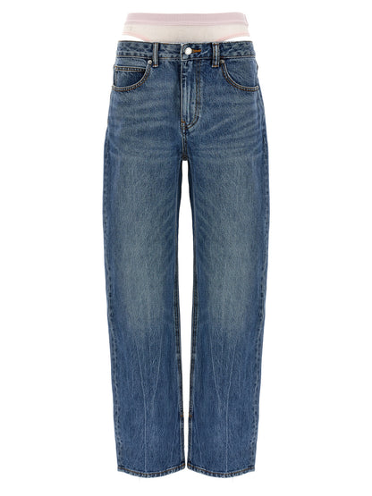 'Slit Hem Prestyle Hotfix Mesh Undie' jeans Jeans