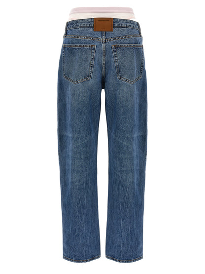 'Slit Hem Prestyle Hotfix Mesh Undie' jeans Jeans