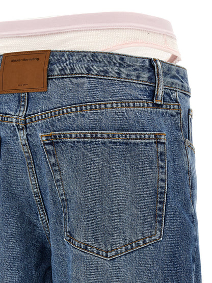 'Slit Hem Prestyle Hotfix Mesh Undie' jeans Jeans