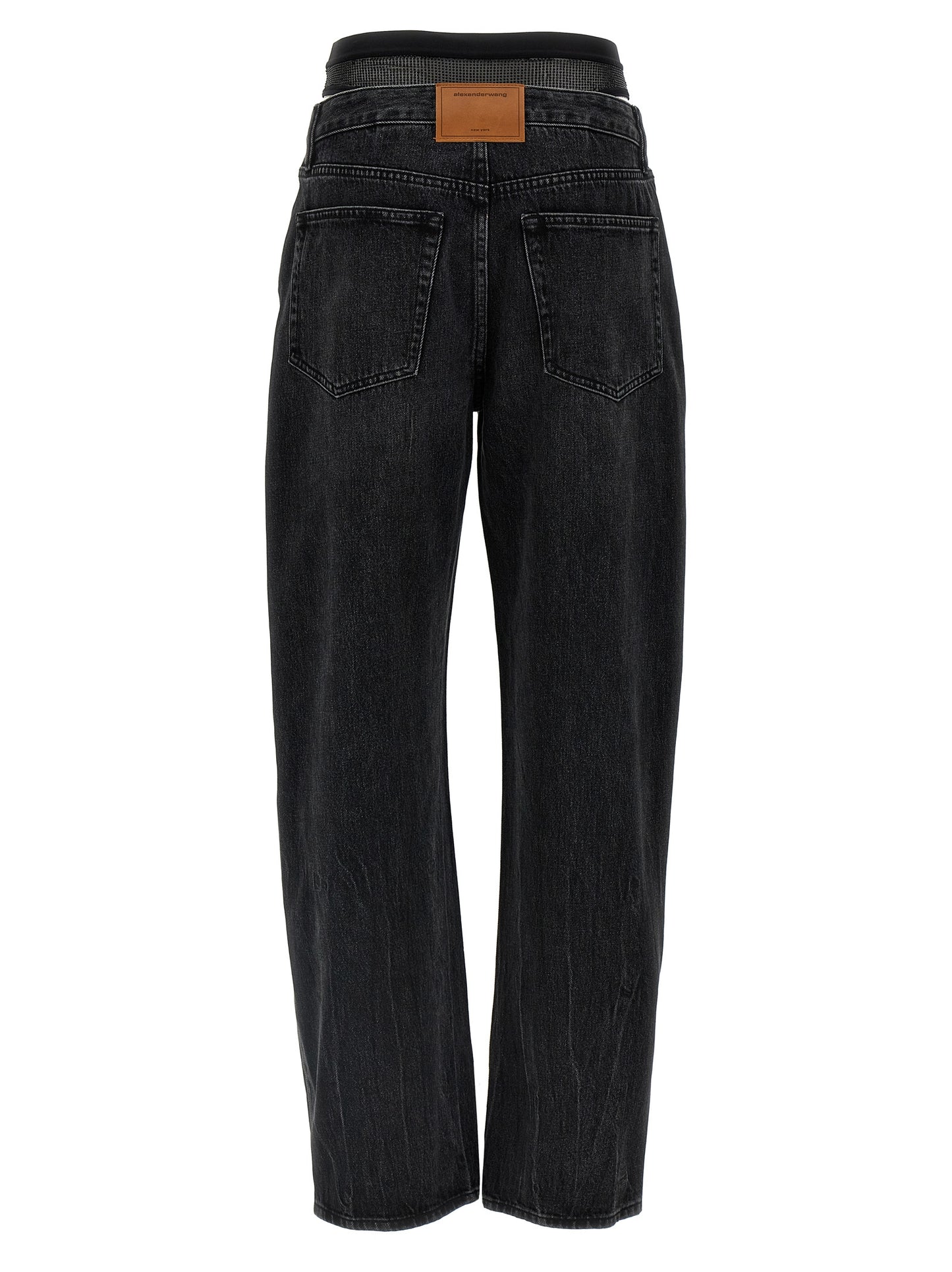 'Slit Hem Prestyle Hotfix Mesh Undie' jeans Jeans