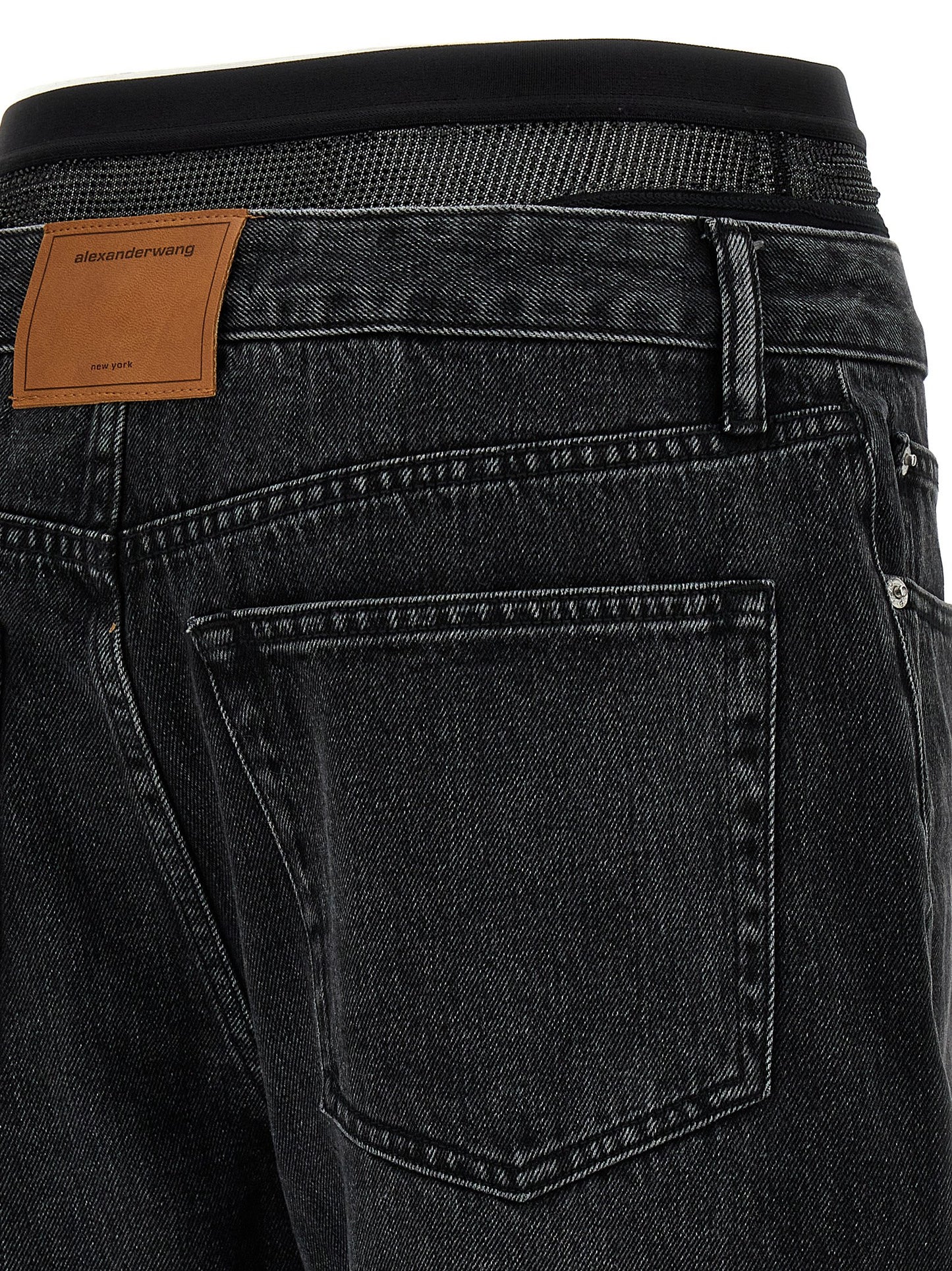 'Slit Hem Prestyle Hotfix Mesh Undie' jeans Jeans