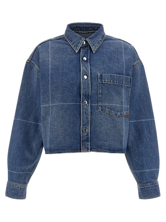 Cropped denim shirt Shirt, blouse