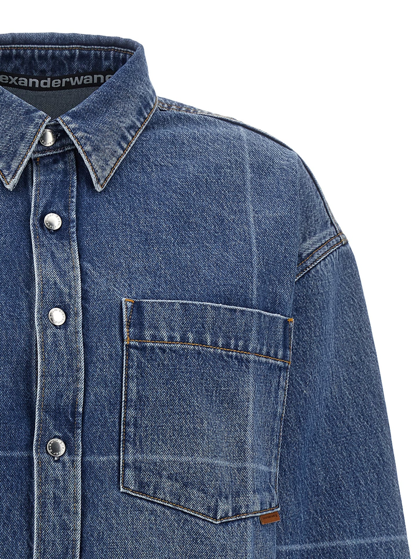 Cropped denim shirt Shirt, blouse
