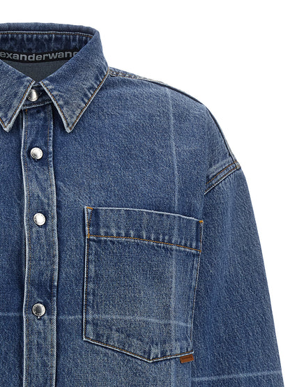 Cropped denim shirt Shirt, blouse