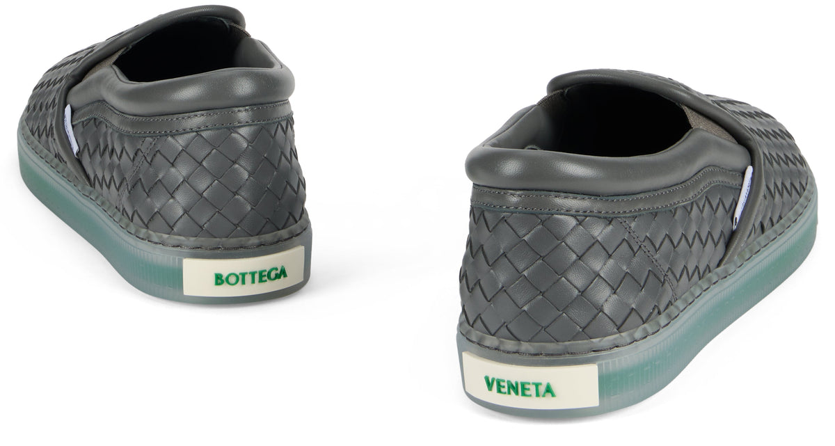 Slip-on sneakers in woven leather SHOES