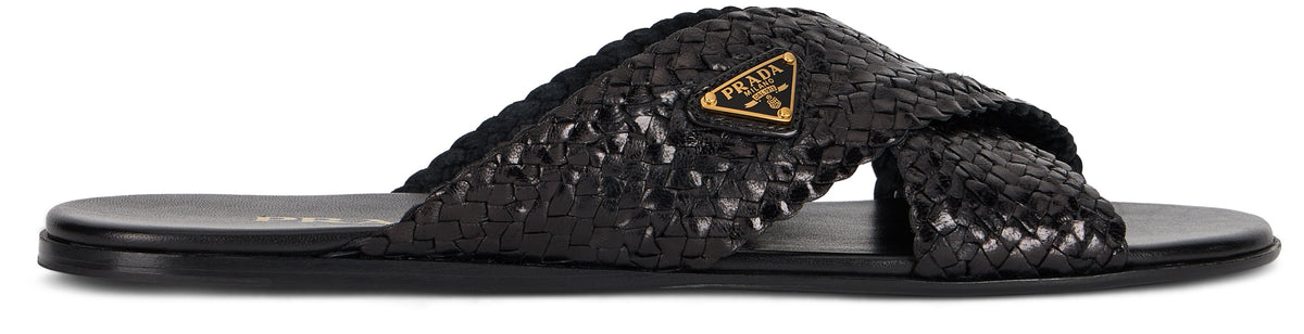 Woven leather sandals SHOES
