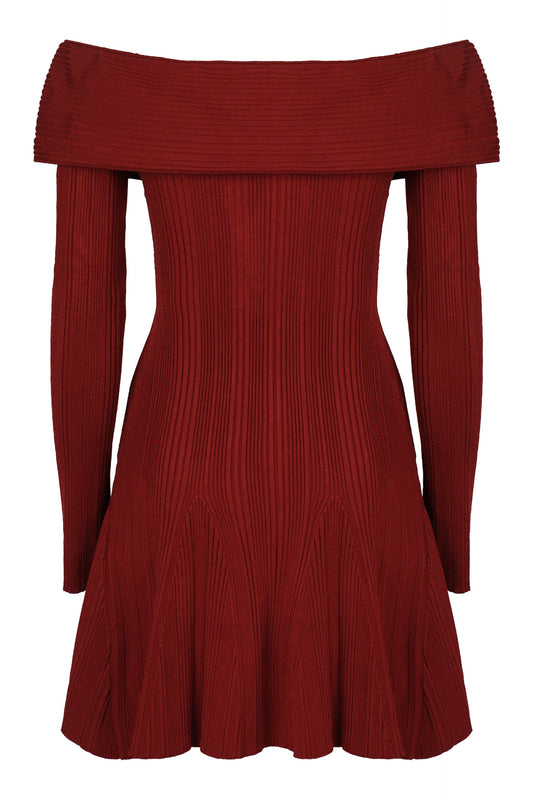 Mini knitted viscose dress RTW