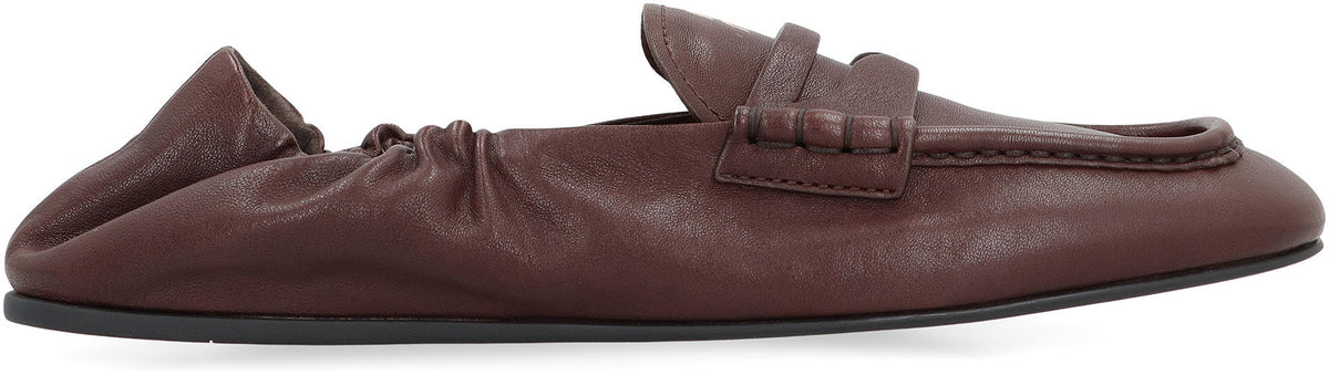 Miu Miu Ruches Leather loafers