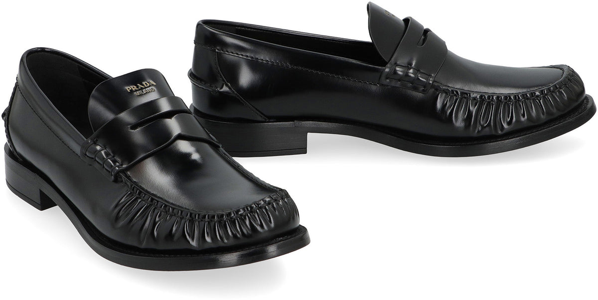 Prada Moccasins in brushed leather