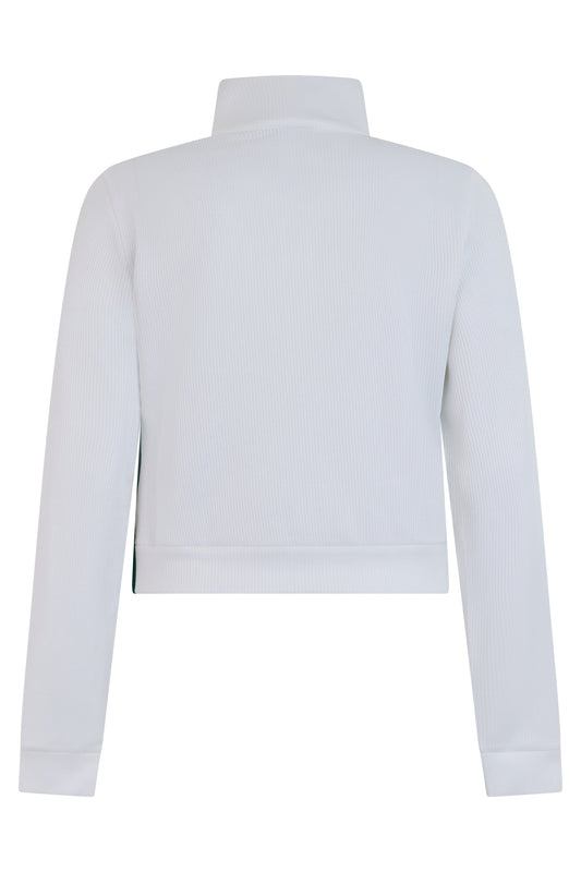 Zip hoodie in cotton ribbed jersey RTW