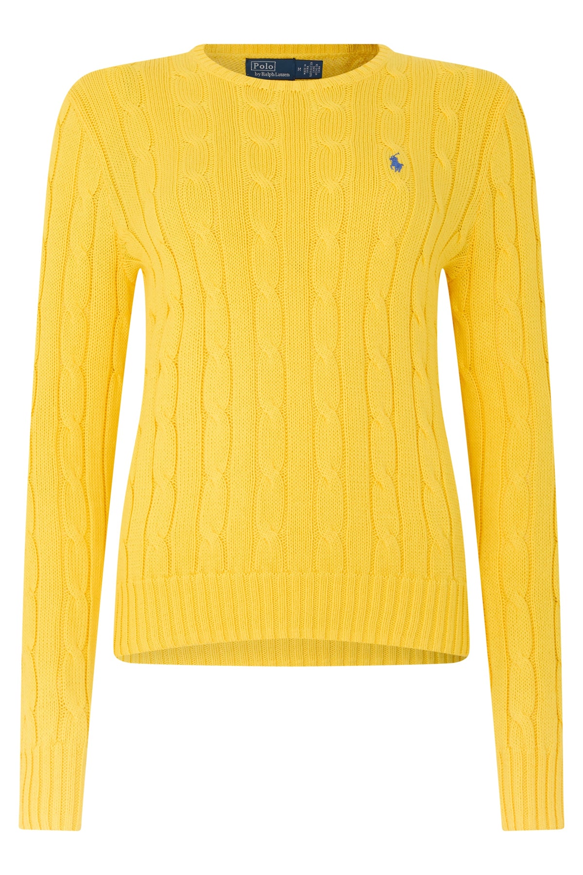 Crew neck sweater in cotton with braids RTW
