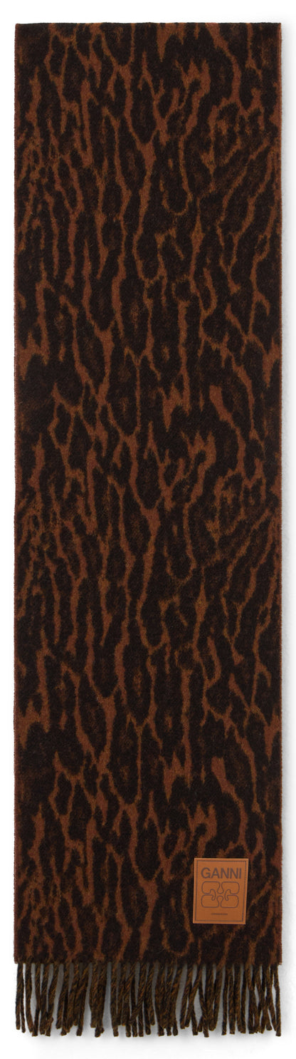 Animal print wool scarf ACC