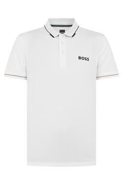 BOSS Piqué cotton elasticized polo
