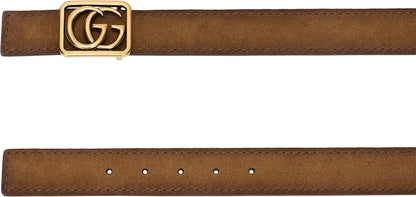 Reversible Belt Double G in Leather and Suede ACC