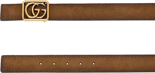 Reversible Belt Double G in Leather and Suede ACC