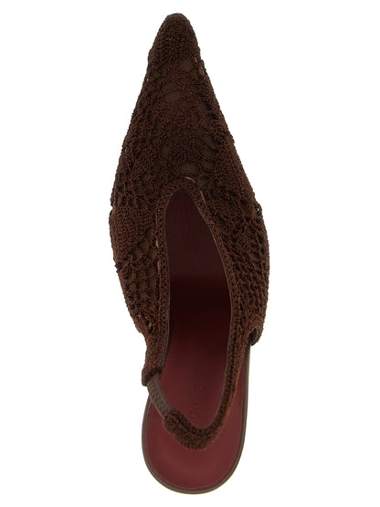 Crochet slingback Pumps