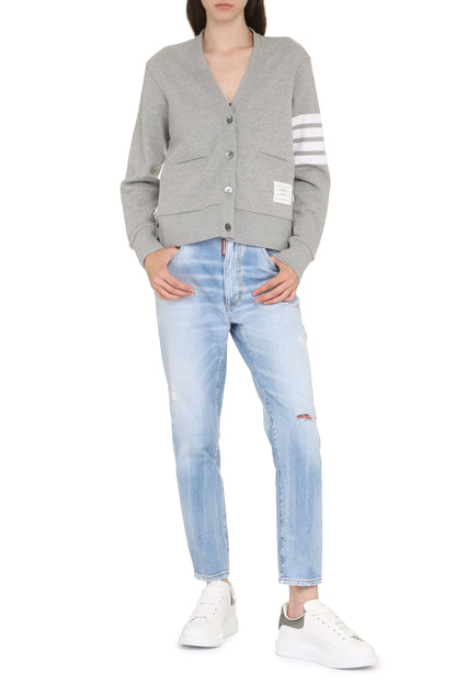 Thom Browne Logo detail cotton cardiga