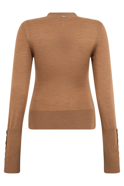 Crewneck sweater in a silk and wool blend RTW