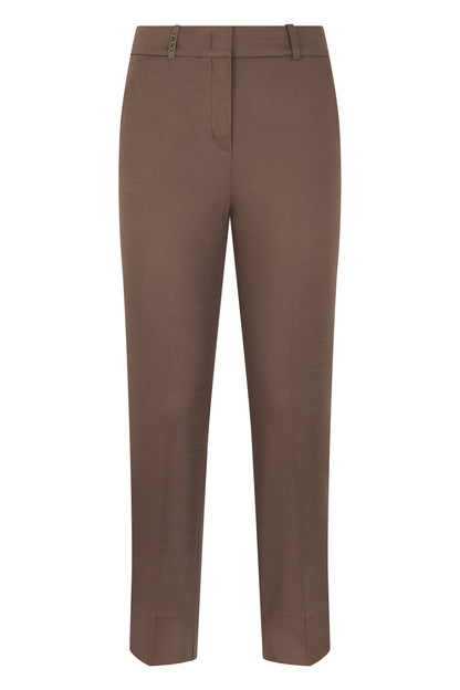 Straight cotton elastic pants RTW