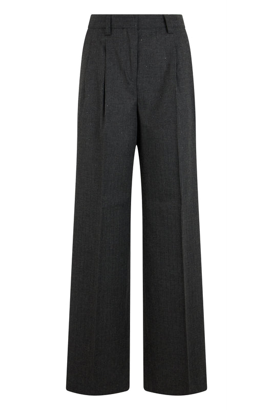 Wide striped cotton pants RTW