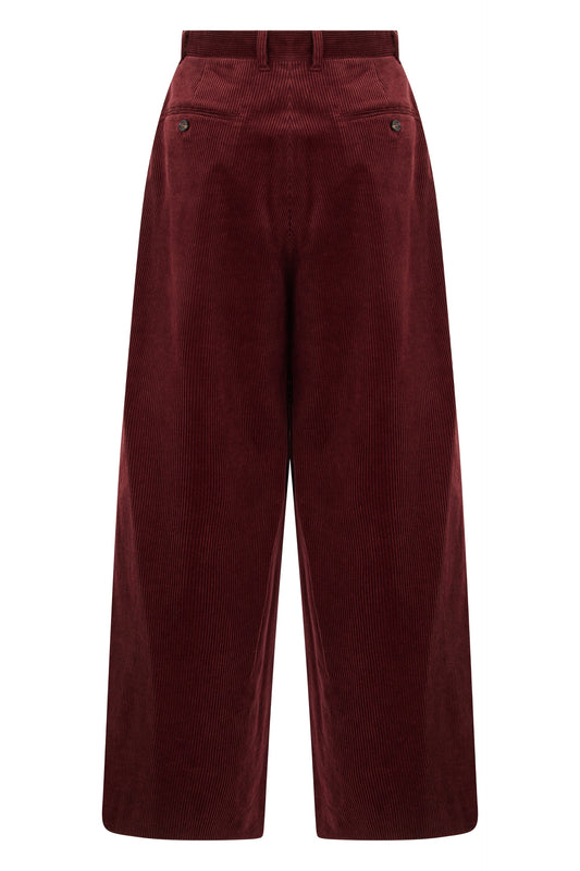 Wide-leg pants in ribbed fabric RTW