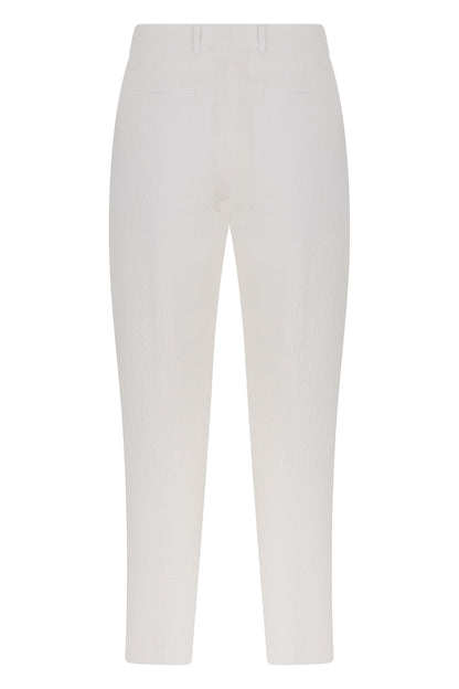 Trousers with a slim fit in stretch cotton RTW