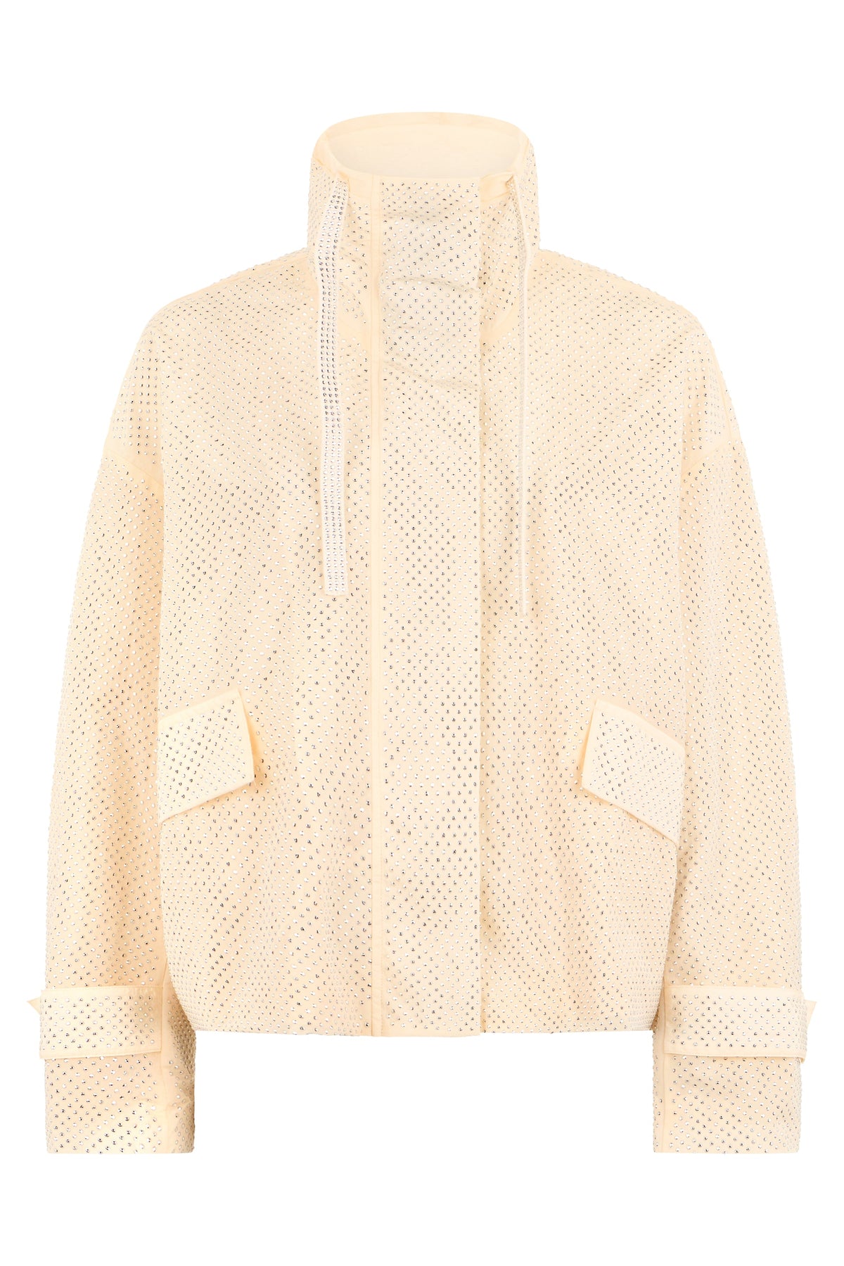Nylon jacket with rhinestones RTW