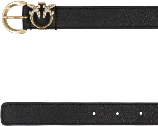 Logo buckle leather belt ACC