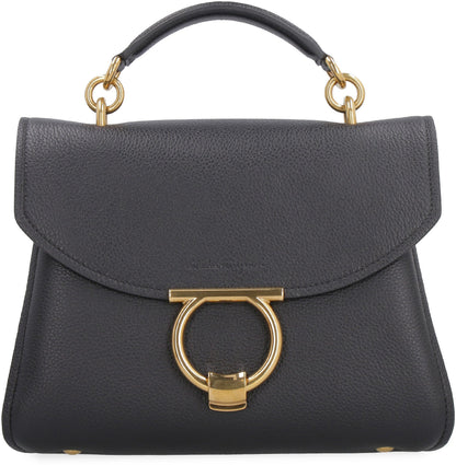 FERRAGAMO Gancini pebbled leather handbag