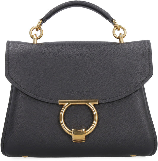 FERRAGAMO Gancini pebbled leather handbag