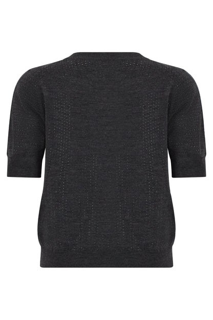 Short sleeve sweater with rhinestones RTW