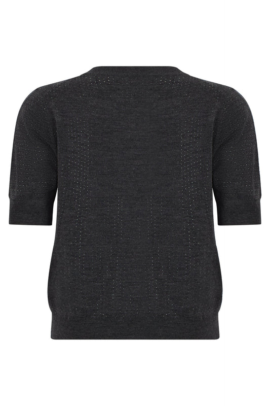 Short sleeve sweater with rhinestones RTW