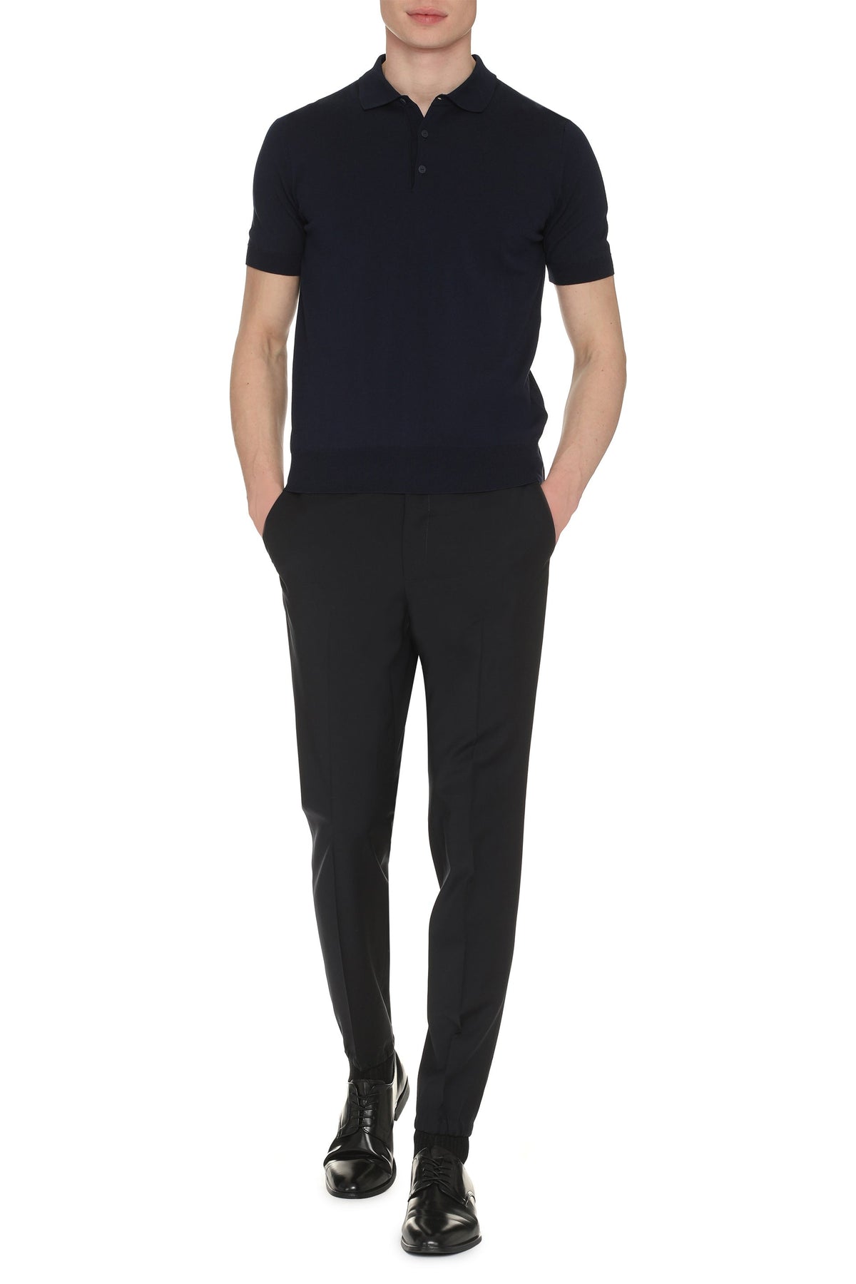 Pleyne knitted cotton polo shirt RTW