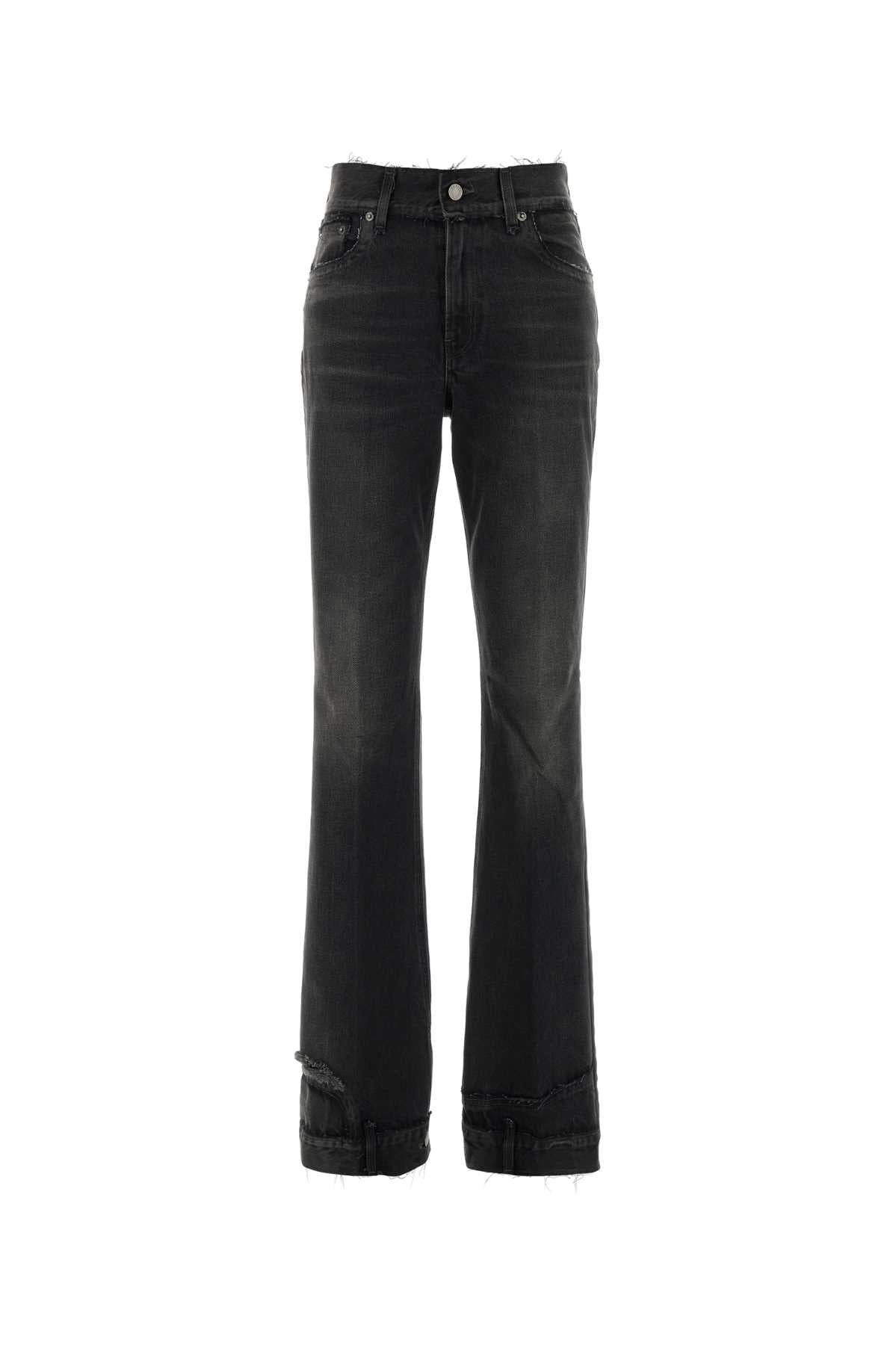 FLORA CUT VINTAGE BLACK JEANS