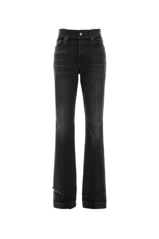 FLORA CUT VINTAGE BLACK JEANS