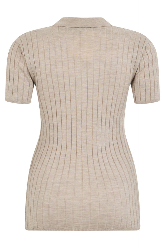 Silk and cashmere ribbed polo RTW