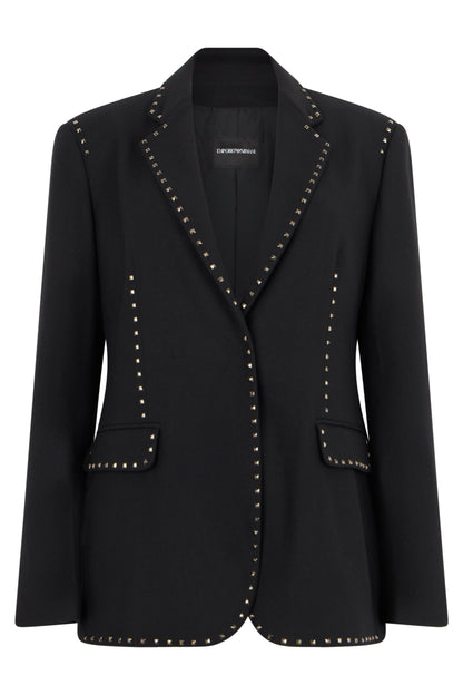 Single-button blazer with studs RTW