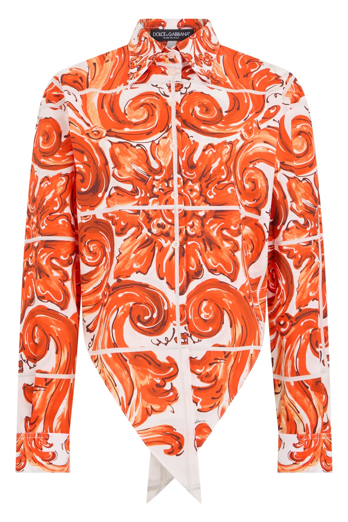 Cotton shirt with majolica print RTW