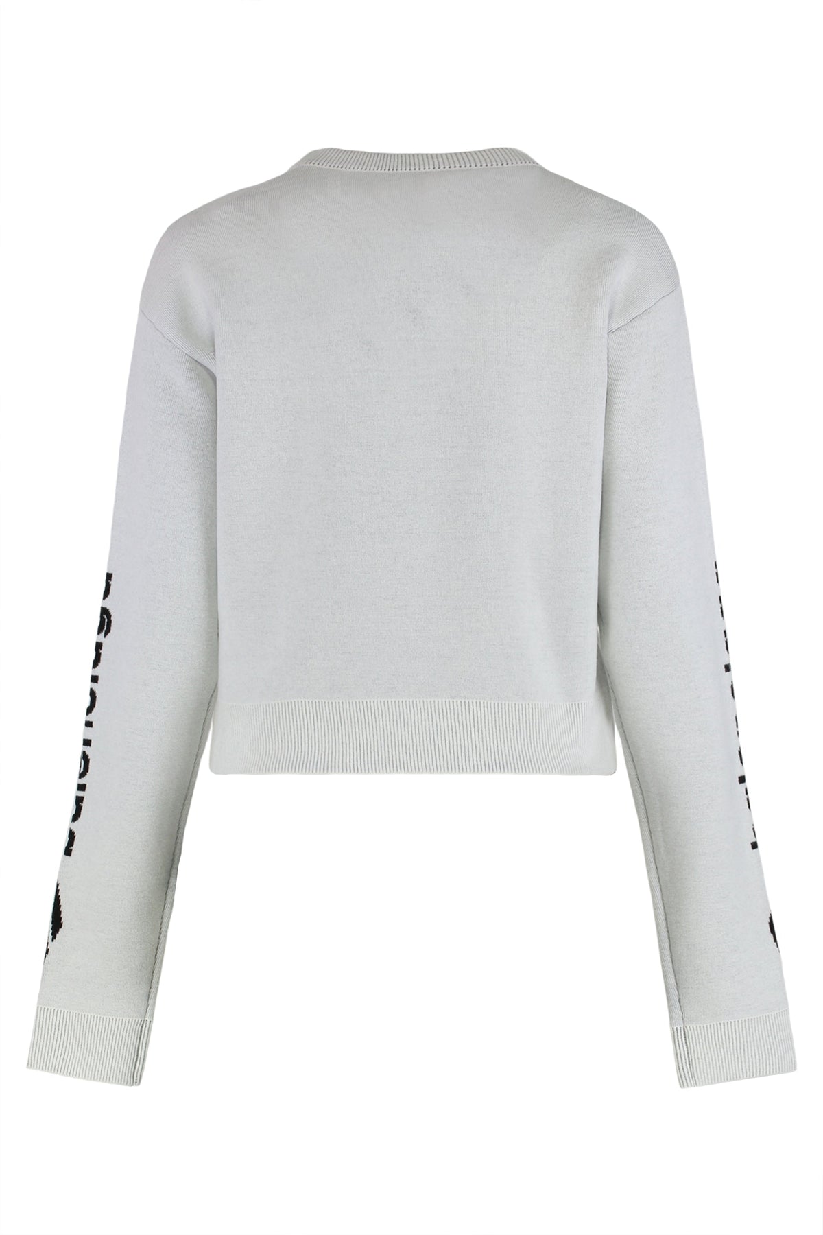 Crew neck sweater in wool double face RTW