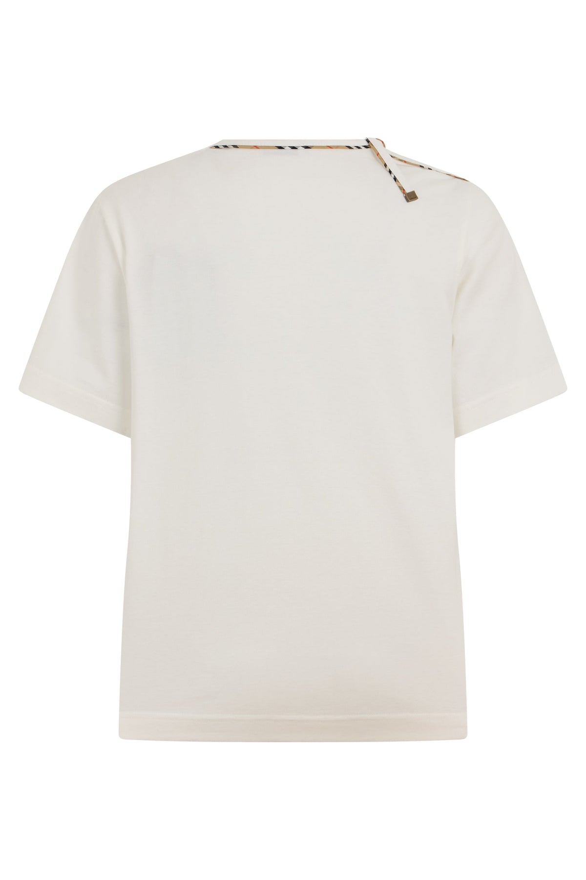 Burberry Short sleeve T-shirt with tartan trim