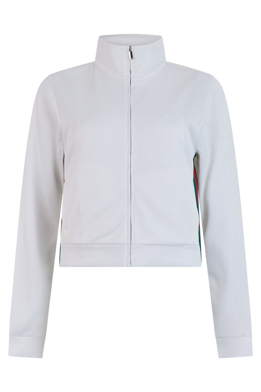 Zip hoodie in cotton ribbed jersey RTW