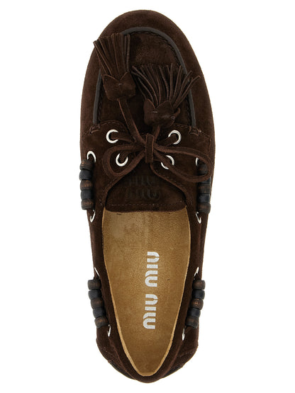 Suede boat shoe Flat shoes