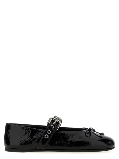 Buckle and bow ballet flats Flat shoes