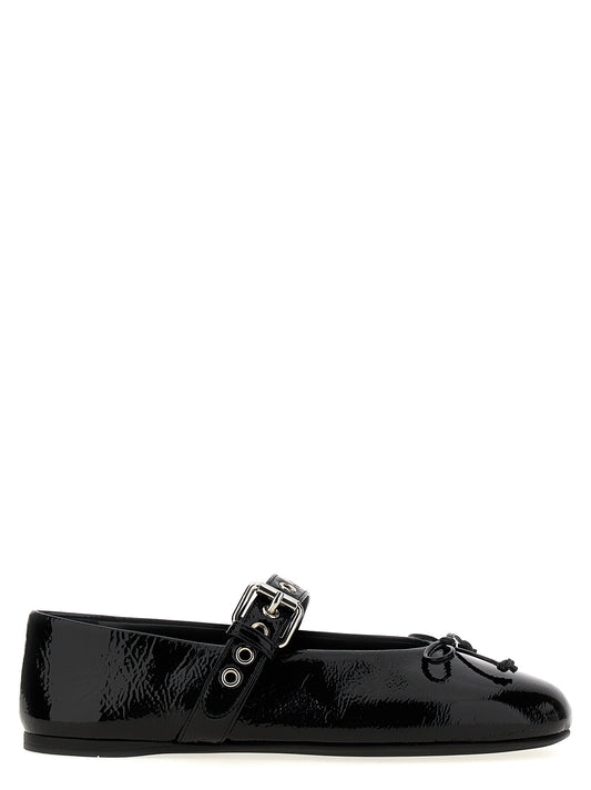 Buckle and bow ballet flats Flat shoes